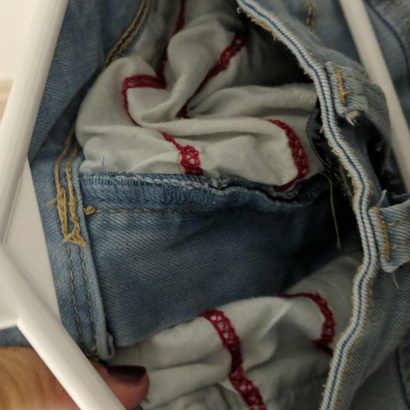 Skinny distressed washed out jeans - blue - Picture 6 of 7